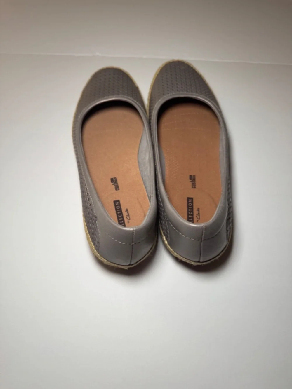 Clarks Danelly Adira Flats Silver Metallic Espadrille Slip On 11M NIB